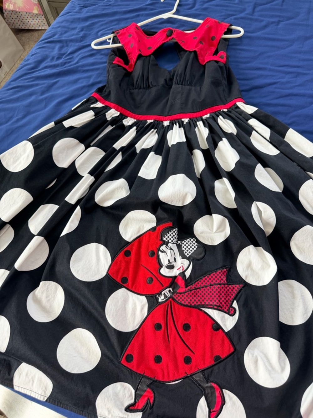 Disneyland Dress Shop! Disney Black White Red Polka Dot Minnie Mouse Maxi Dress